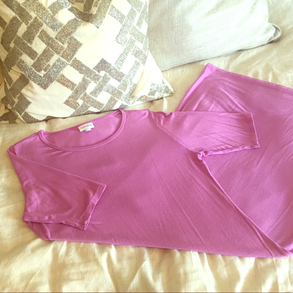 💜 LuLaRoe Julia purple-pink